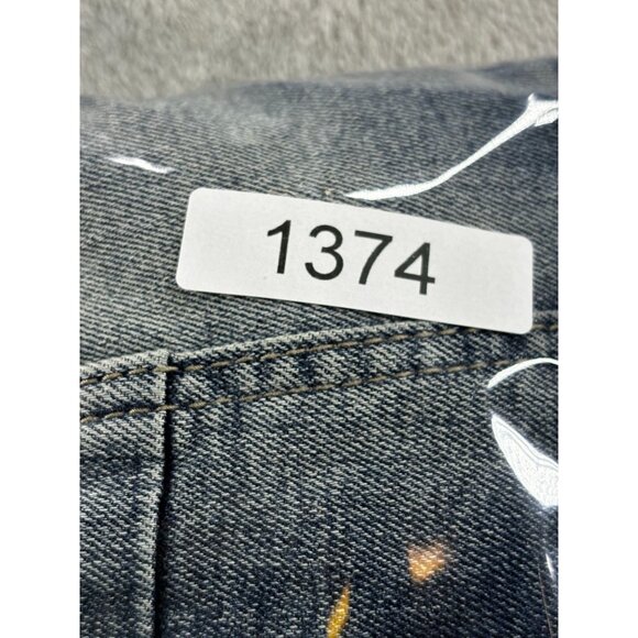 Smoke Rise Mens Distressed Jeans Size 42/32 Blue Denim Stitch Detail - Picture 12 of 12